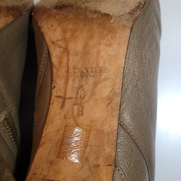 COACH DAPHNEY LEATHER ANKLE WOMEN"S BOOTS - Picture 11 of 14